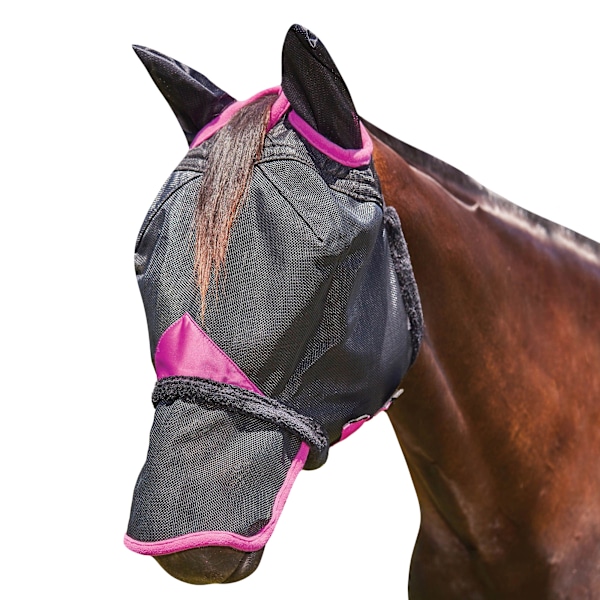 Weatherbeeta Comfitec Deluxe Mesh Hållbar Hästflugmössa Med N Black/Purple Mini