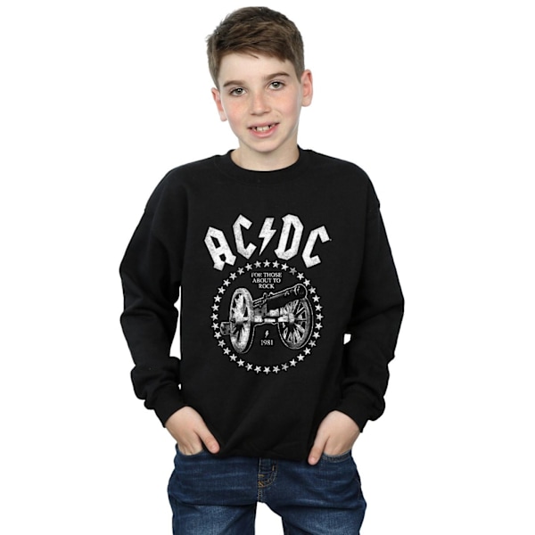 AC/DC Boys We Salute You Cannon Sweatshirt 5-6 år Svart Black 5-6 Years