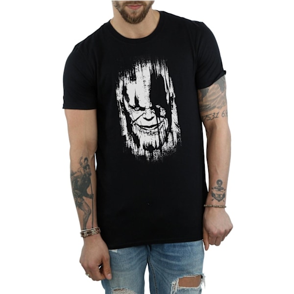 Avengers Infinity War Herr Thanos Ansikte Bomull T-shirt S Svart Black S