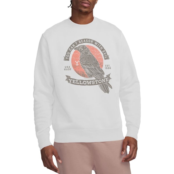 Yellowstone Unisex Vuxen Evil Bird Sweatshirt M Vit White M