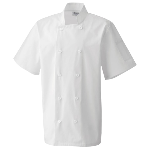 Premier Unisex Kortärmad Kockjacka / Arbetskläder 4XL Vit White 4XL