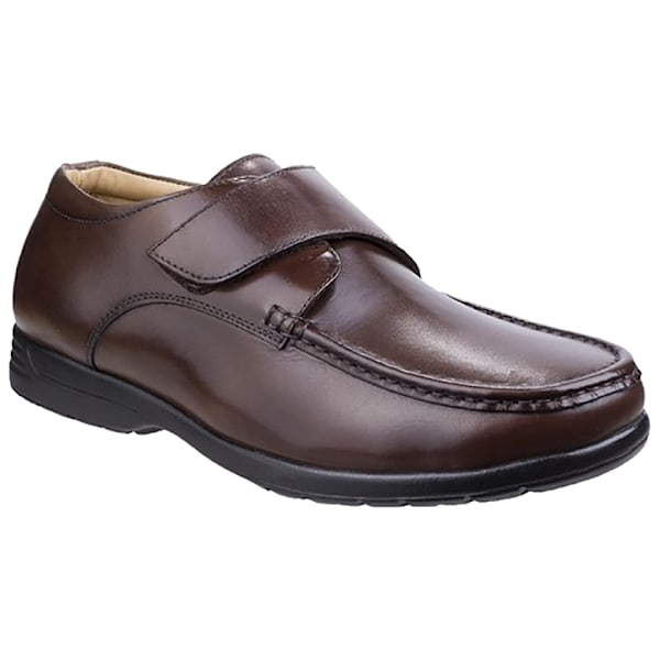 Fleet & Foster Herr Fred Dual Fit Läder Mockasin 9 UK Brun Brown 9 UK