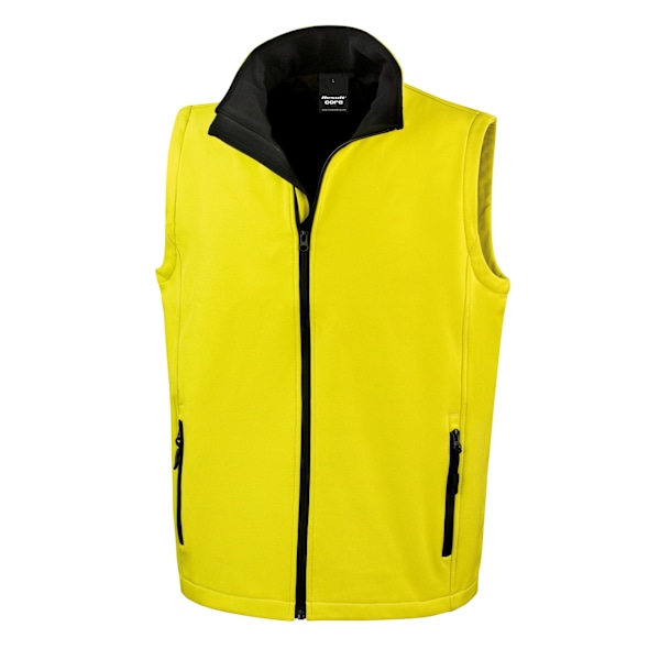 Result Core Printable Softshell Bodywarmer för män 4XL Gul / Svart Yellow / Black 4XL