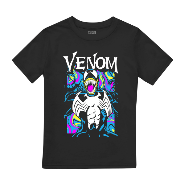 Venom barn/barn marmor T-shirt 9-10 år svart Black 9-10 Years