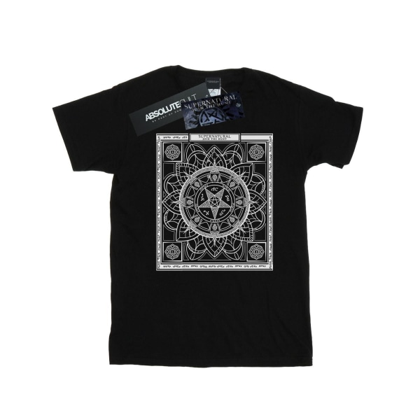 Supernatural Mens Pentagram Pattern T-Shirt 3XL Svart Black 3XL