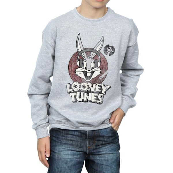 Looney Tunes Pojkar Bugs Bunny Cirkellogotyp Sweatshirt 7-8 År S Sports Grey 7-8 Years