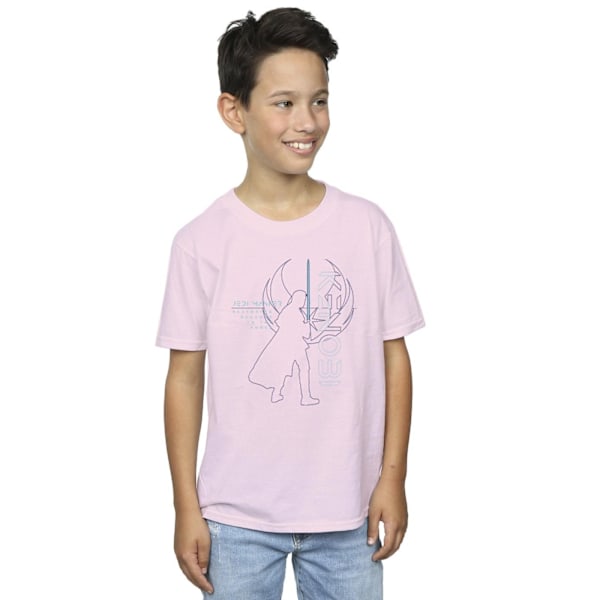 Star Wars Boys Obi-Wan Kenobi Jedi Master Balance T-Shirt 5-6 år Baby Pink 5-6 Years