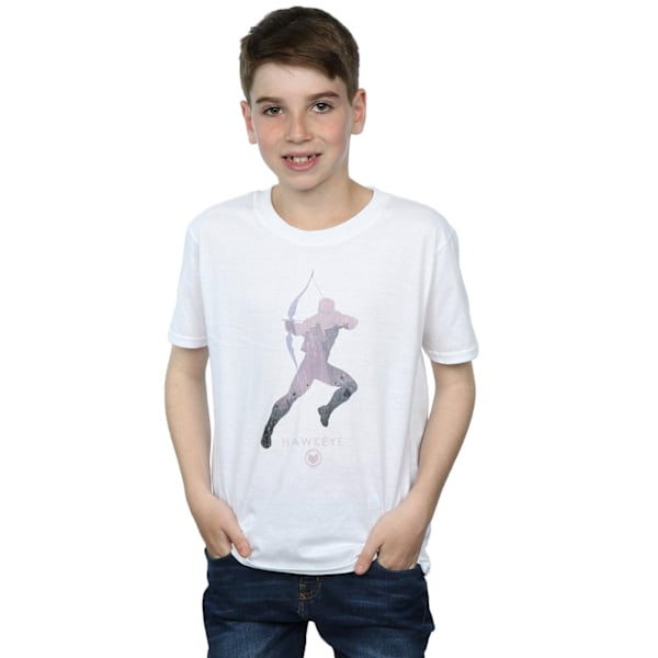 Marvel Boys Hawkeye Silhouette T-shirt 12-13 år Vit White 12-13 Years