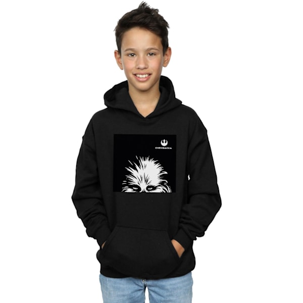 Star Wars Pojkar Chewbacca Look Hoodie 7-8 År Svart Black 7-8 Years