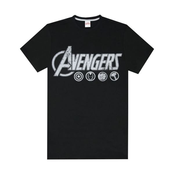 Avengers Herr Logotyp Pyjamas Set L Grå Grey L