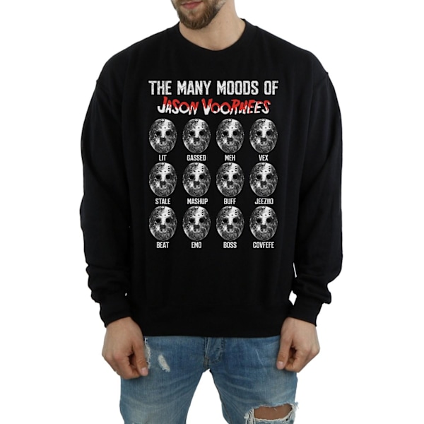 Fredag den 13:e Herr The Many Moods Of Jason Voorhees Sweatshirt S Black S