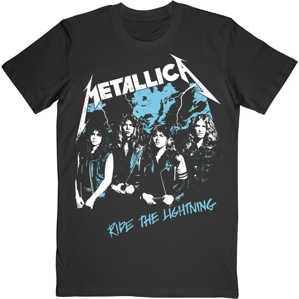 Metallica Unisex Adult Ride The Lightning Vintage T-shirt L Bla Black L
