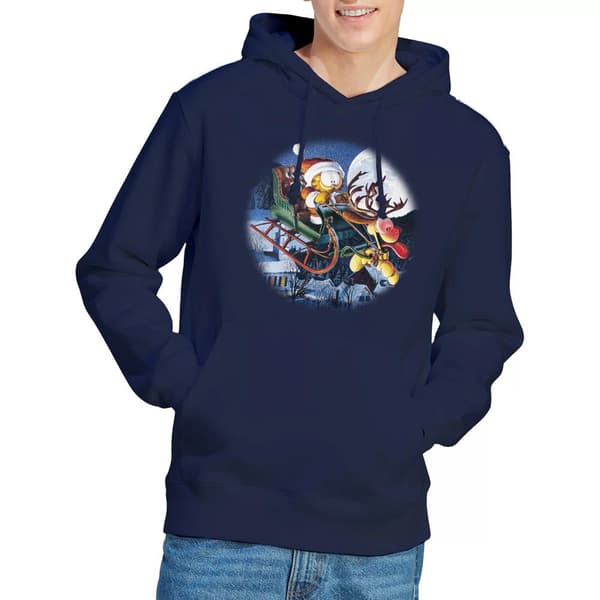 Garfield Herr Moonlight Ride Hoodie L Marinblå Navy L
