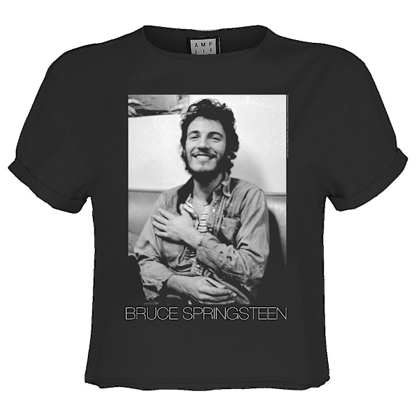 Amplified Dam/Dam Bruce Springsteen Vintage Crop Top XS C Charcoal XS