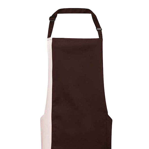 Premier Contrast Bibbed Full Apron One Size Brun/Natur Brown/Natural One Size
