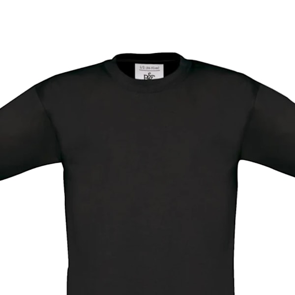 B&C Barn/Barn Exact 190 T-shirt 7-8 år Svart Black 7-8 Years