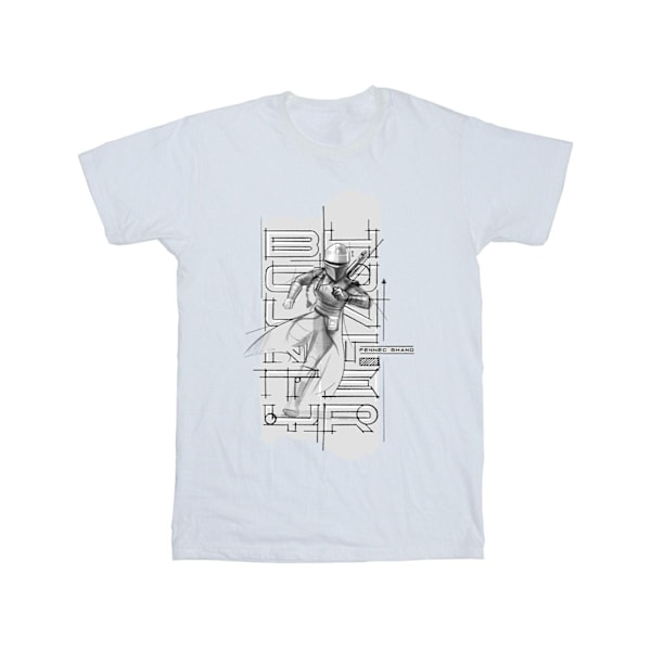 Star Wars The Book Of Boba Fett Fennec Illustration T-shirt för män White S