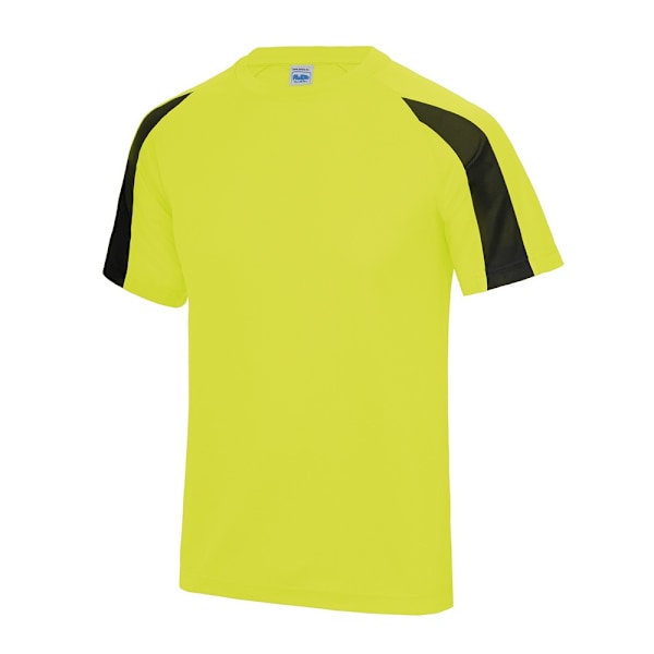 AWDis Cool Mens Contrast Moisture Wicking T-Shirt M Electric Ye Electric Yellow/Jet Black M