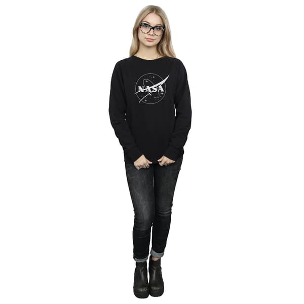 NASA Dam/Kvinnor Insignia Logotyp Sweatshirt S Svart Black S