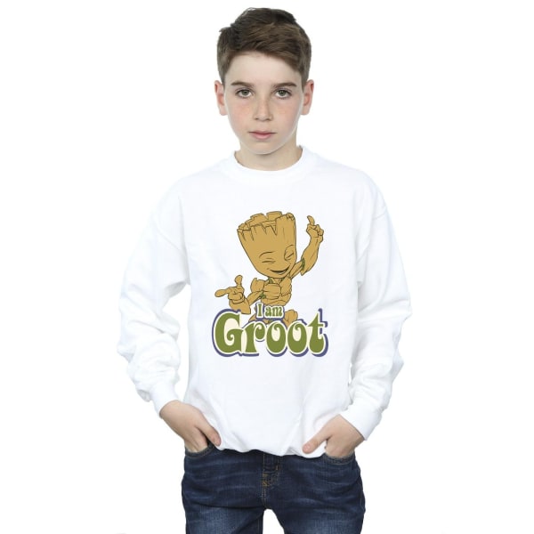 Guardians Of The Galaxy Boys Groot Dancing Sweatshirt 9-11 år White 9-11 Years