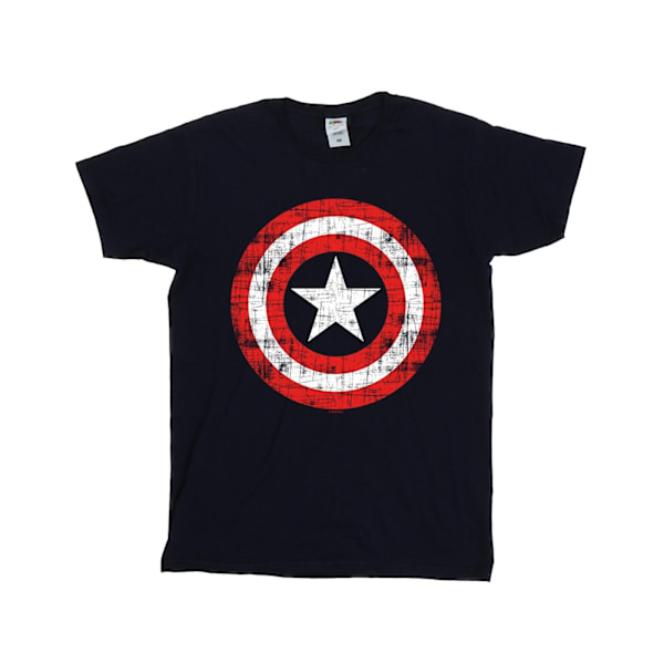 Marvel Boys Avengers Captain America Repad Sköld T-shirt 9 Navy Blue 9-11 Years