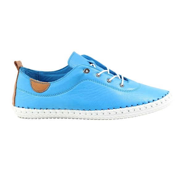 Lunar Dam/Dam St Ives Läder Plimsolls 4 UK Hallon Raspberry 4 UK