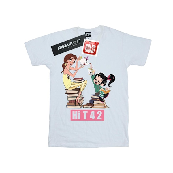 Disney Girls Wreck It Ralph Belle Och Vanellope Bomull T-shirt White 9-11 Years