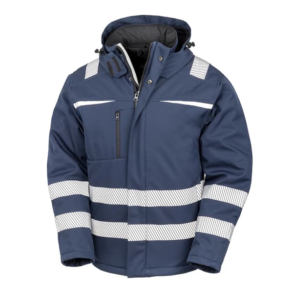 Result Safeguard Herr Dynamisk Hi-Visibility Softshell Arbetsrock Navy M