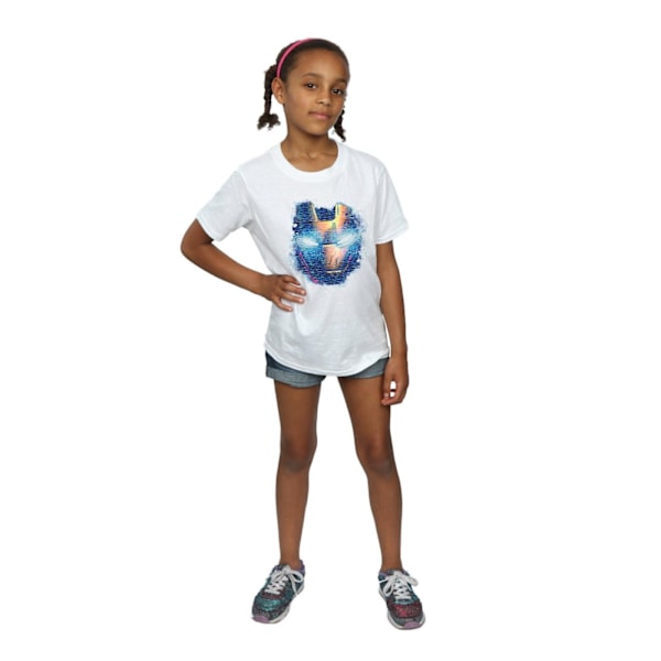 Marvel Girls Iron Man Distressed Head Bomull T-shirt 5-6 år White 5-6 Years