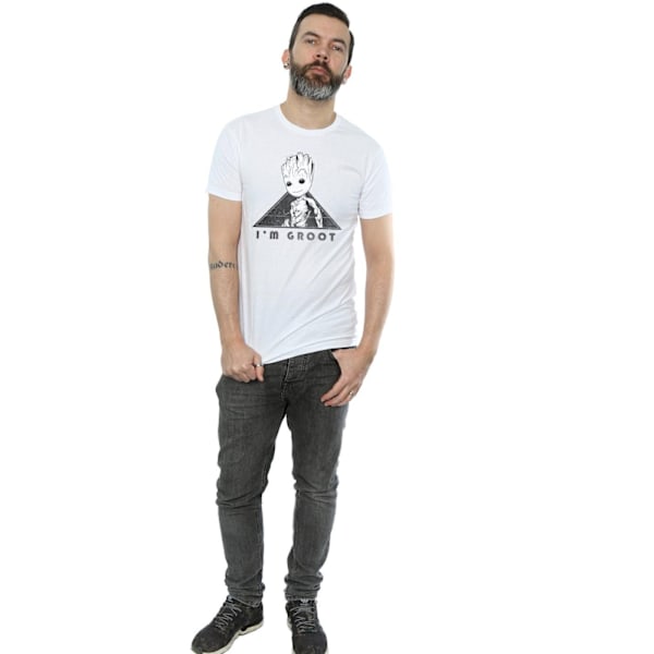 Marvel Herr Guardians Of The Galaxy Vol. 2 Groot Mono Triangle White 3XL