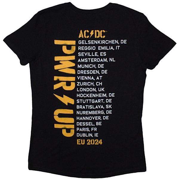 AC/DC Unisex Vuxen Angus Triangle PWR-UP EU Tour ´25 Baktryck Black M