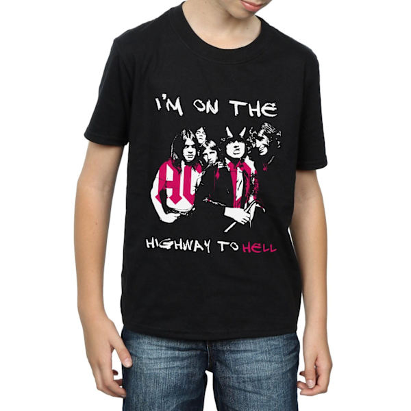 AC/DC Boys I´m On The Highway To Hell T-Shirt 7-8 År Svart Black 7-8 Years