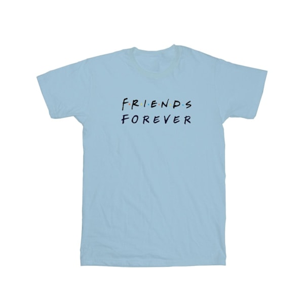 Friends Dam/Kvinnor Forever Logo Bomull Boyfriend T-Shirt XXL Baby Blue XXL