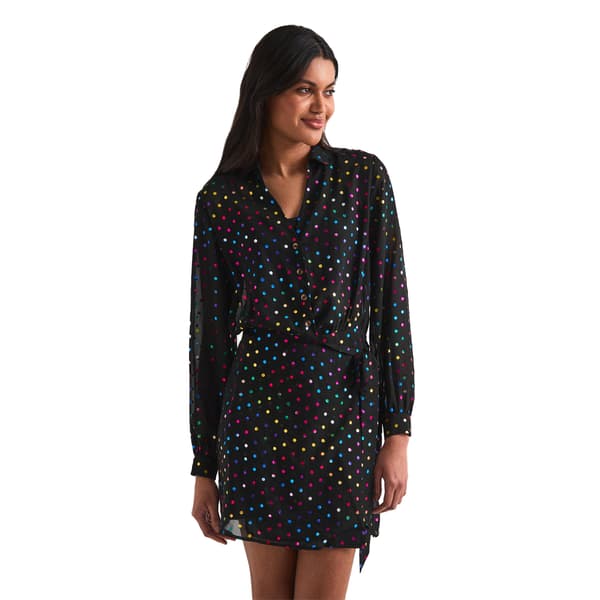Never Fully Dressed Dam Miley Prickig Skir Omlottklänning Black 8 UK