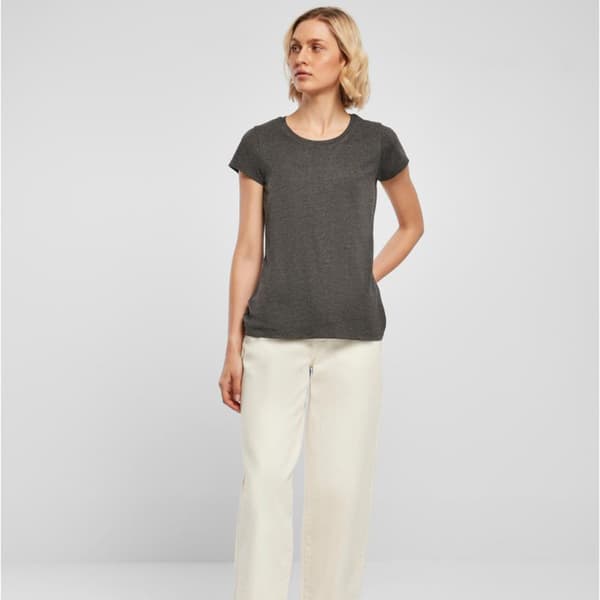 Build Your Brand Dam/Dam Basic T-shirt M Kolgrå Charcoal M