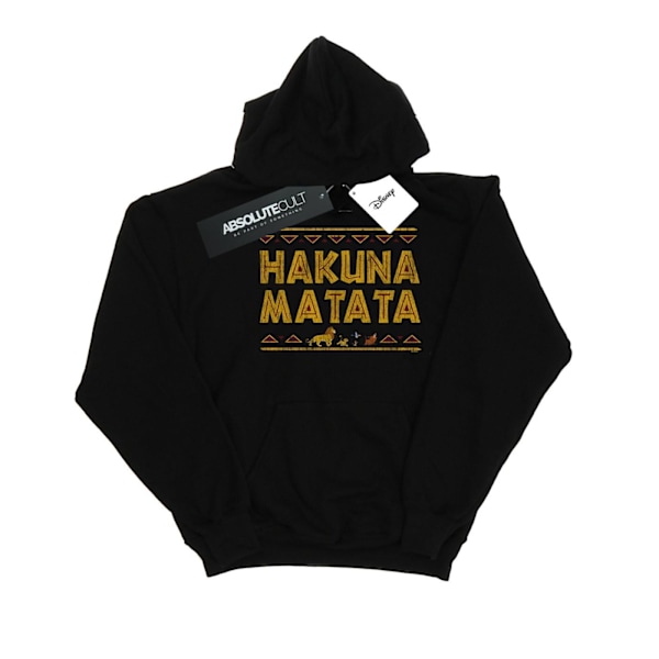Disney Pojkar Lejonkungen Hakuna Matata Hoodie 7-8 År Svart Black 7-8 Years