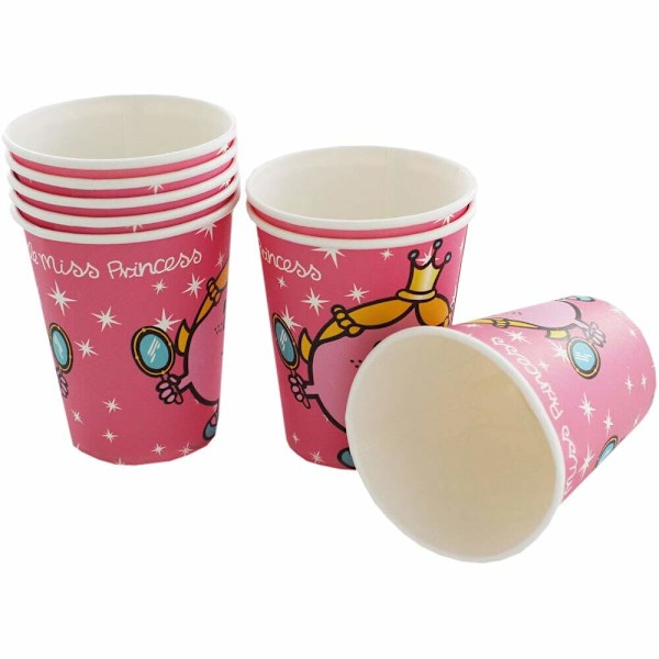 Mr Men Little Miss Princess Engångsmugg (Förpackning om 8) One Size Pink One Size