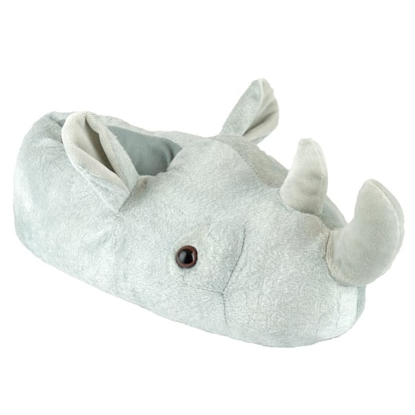 Slumberzzz Rhinoceros Tofflor för Herr Storlek 7-8 Grå Grey UK 7-8