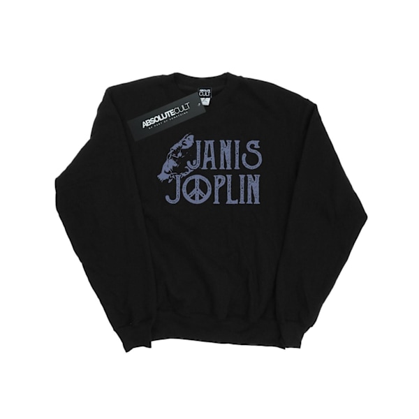 Janis Joplin Herr Sweatshirt med Logotyp 4XL Svart Black 4XL