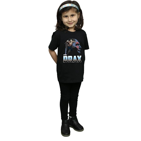 Marvel Girls Avengers Infinity War Drax Character Bomull T-Shir Black 9-11 Years