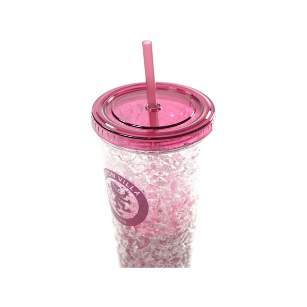 Aston Villa FC Crest 600ml zer Cup Med Sugrör En Storlek Clar Claret Red One Size