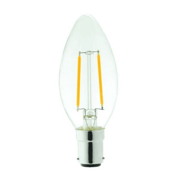 Lyveco SBC Clear LED 2 Filament 240 Lumens Candle 2700K Light B Transparent One Size