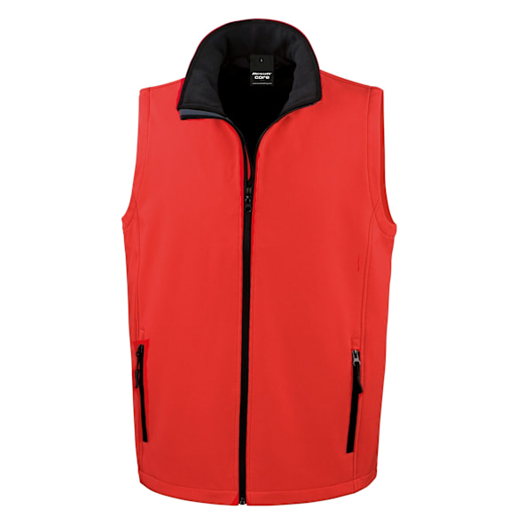 Result Core Printable Softshell Bodywarmer för män 4XL Röd/Svart Red / Black 4XL