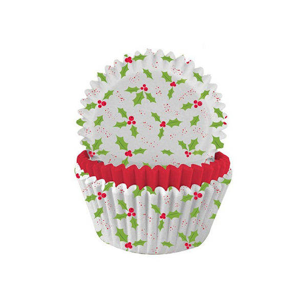 Anniversary House Holly Muffin- och Cupcake-formar (75-pack) O White/Red/Green One Size