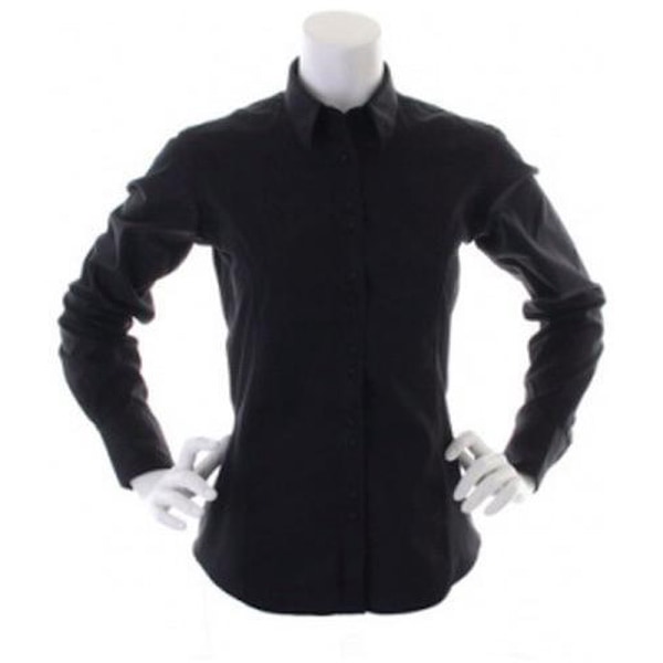 Kustom Kit Dam City Långärmad Blus 8 UK Svart Black 8 UK