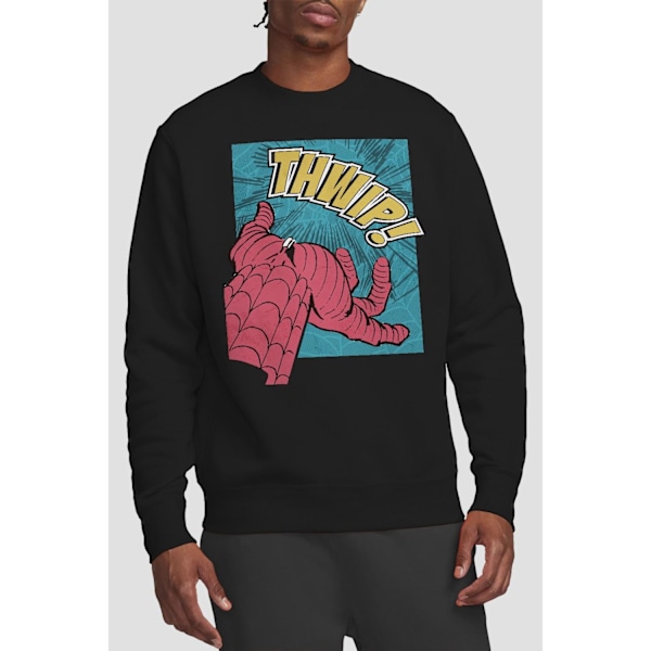 Spider-Man Unisex Vuxen Thwip Sweatshirt M Svart Black M