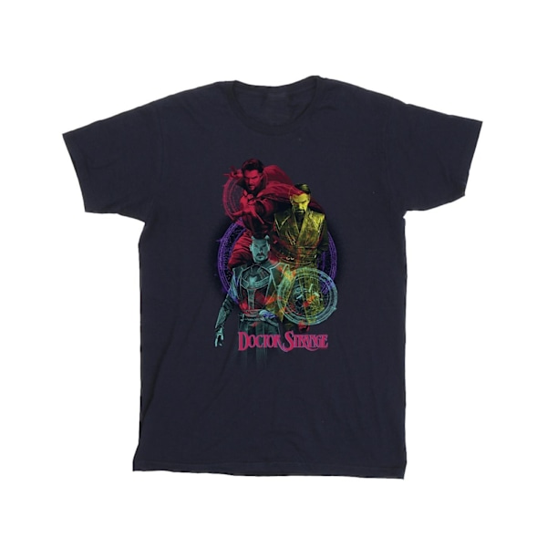 Marvel Girls Doctor Strange Rainbow Bomull T-shirt 7-8 år Marinblå Navy Blue 7-8 Years