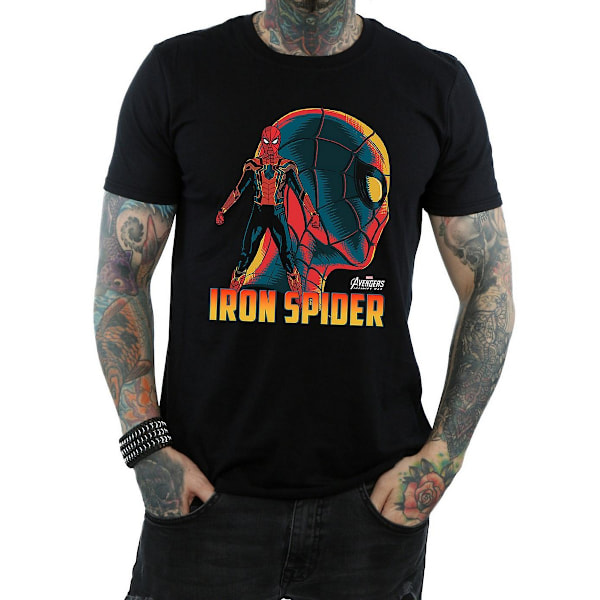 Avengers Infinity War Herr Spider-Man Bomull T-shirt S Svart Black S