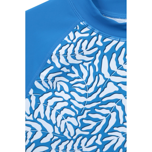 Mountain Warehouse Dam/Kvinnor Leaves Rash Top Strl 14 UK Ljus B Bright Blue 14 UK
