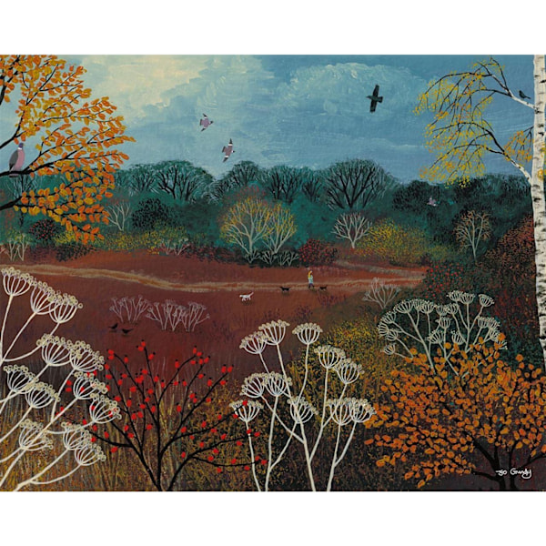 Jo Grundy Höstpromenad Canvas Print 60cm x 80cm Flerfärgad Multicoloured 60cm x 80cm